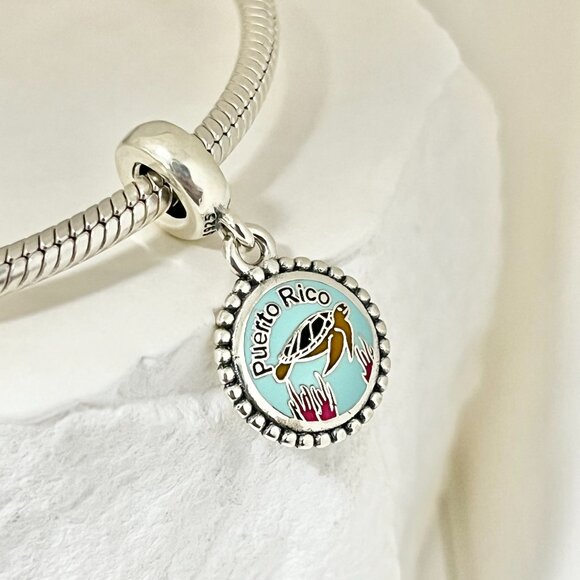 Pandora Jewelry - Pandora Puerto Rico Sea turtle Dangle S925 Silver Charm